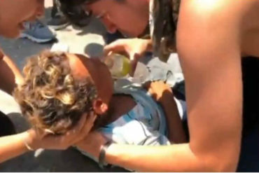 ¡TERRIBLE! Un niño de 10 años resultó afectado por una bomba lacrimógena en Carabobo (+Video)