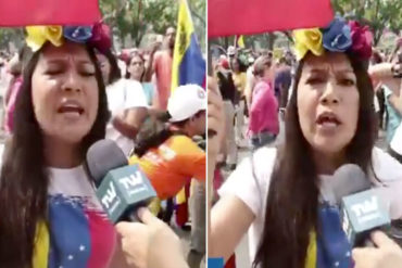 ¡FUERTE Y CLARO! El clamor de una venezolana en la protesta convocada por Guaidó:“Salgamos a las calle, basta de ser sumisos” (+Video)