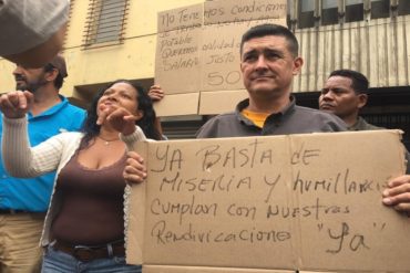 ¡SEPAN! Trabajadores de la Alcaldía de Caracas le protestaron a Érika Farías para exigir aumento: Ganan apenas 4.000 bolívares semanales