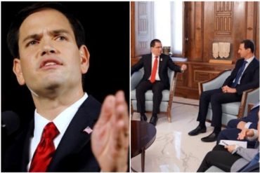 ¡SIN PELOS EN LA LENGUA! Marco Rubio sobre reunión entre Al Assad y Arreaza: Qué grotesca relación amorosa