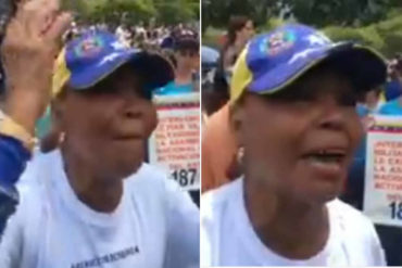 ¡DE FRENTE! Esta señora estalló y le dijo a Guaidó que ya basta de marchas: Ya es hora, Juan, decidimos que traigas a los militares (+Video)