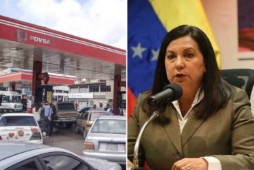 ¡DESCARO! Carmen Meléndez obvia las colas y asegura que combustible está “garantizado” el combustible en Lara