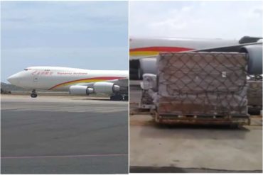 ¡ENTÉRATE! Llegó a Maiquetía nuevo avión proveniente de China con supuesta “ayuda humanitaria” (+Video)