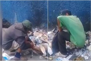 ¡INDIGNANTE! Descuartizaron a un chivo «podrido» de la basura para paliar el hambre (+Video fuerte)