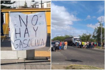 ¡FURIOSOS! El por qué estos conductores retuvieron una gandola en San Félix este #26May (+Fotos)