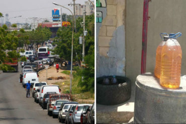 ¡HACIENDO DE LAS SUYAS! Bachaqueros venden pimpinas de gasolina en Maracaibo (+precio en dólares) (+Fotos)