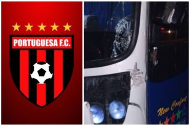 ¡INSEGURIDAD TOTAL! Asaltan autobús donde viajaba el Portuguesa F.C (Les quitaron todas sus pertenencias) (+Fotos)