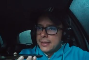 ¡CONSTANTE! Este locutor tachirense no tuvo más opción que transmitir su programa radial desde la cola para surtirse de gasolina (+Video + Palo de agua)