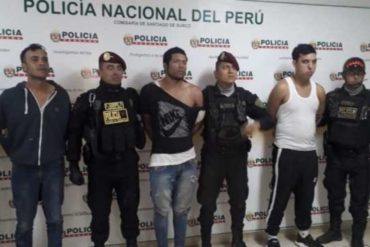 ¡TERRIBLE! Desarticulan peligrosa banda de venezolanos que robaba en Perú: Les incautaron armas y una granada (+Fotos)