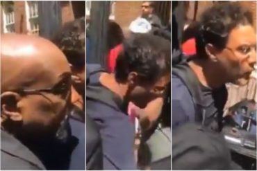 ¡SÓBATE! La sentada que le dio un venezolano al reverendo que llevó comida a activistas que ocupan embajada en EEUU (+Video)