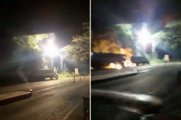 ¡QUÉ PELIGRO! Así explotó un transformador y quemó a un camión que supuestamente transportaba reses en el Zulia (+Video)