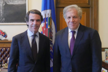 ¡SEPA! Ex presidente de España se reunió con Almagro para hablar sobre crisis en Venezuela (Defiende «intervención»)