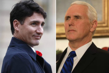 ¡IMPORTANTE! El vicepresidente Mike Pence se reunirá con Justin Trudeau para abordar la crisis en Venezuela