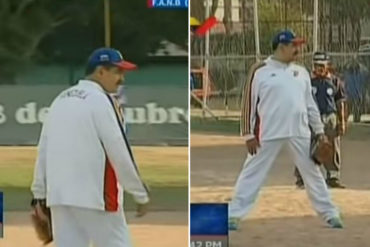 ¡VEA! El partidito de sóftbol que jugó Maduro y su combo con la FANB en plena crisis (+Videos)