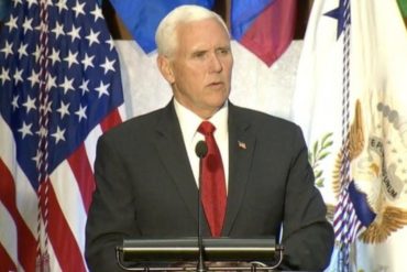 ¡DE FRENTE! Pence dice que el pueblo venezolano es víctima de dos dictaduras: «La de Maduro y la de Cuba» (+Video)