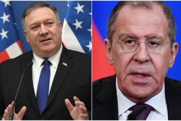 ¡SIN PELOS EN LA LENGUA! Pompeo le reitera a Lavrov que Rusia desestabiliza a Venezuela