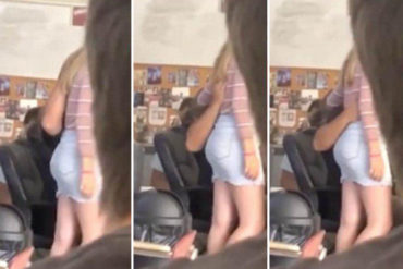 ¡PILLADO! Profesor le metió mano a una estudiante en plena clase y todo quedó grabado (+Video)