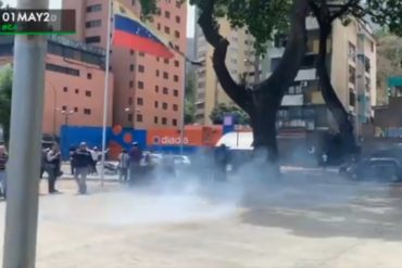 ¡MOSCA CON ESTO! Funcionarios de la GNB reprimen protesta en El Paraíso este #1May (+Videos)