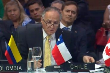 ¡FRONTAL! Chile en la OEA: La causa del drama de la migración venezolana es uno, Nicolás Maduro