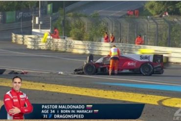 ¡NO TIENE REMEDIO! Pastor Maldonado no pudo completar las 24 horas de Le Mans por accidente (+Video)
