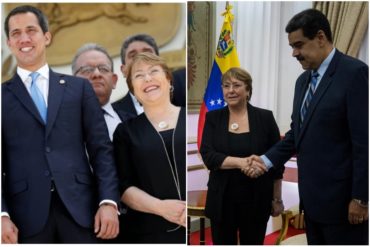 ¡VEA! Maduro vs Guaidó: El carometro de Bachelet durante sus reuniones (+Fotos)