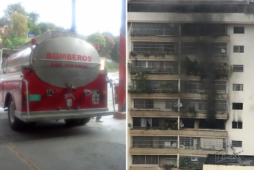 ¡PELANDO! Los bomberos no tenían agua para extinguir el incendio que se registró en La Urbina este #10Jun