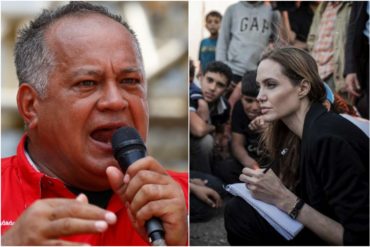 ¡SANTO CRISTO! Diosdado dice que Angelina Jolie “fue utilizada” por la Acnur para ver “la miseria” de Colombia