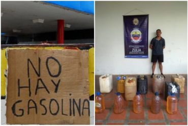 ¡PA’ QUE SEA SERIO! Lo capturaron por vender pimpinas de gasolina en dólares mientras se agudiza la escasez de combustibles en Zulia