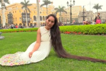 ¡TODO UN RETO! La “Rapunzel peruana” busca lograr el récord Guinness al cabello más largo (+Video)