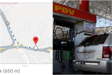 ¡DIGNO DE RÉCORD GUINNESS! Así es como se ven las kilométricas colas para surtir gasolina en Monagas (+Vista en Google Maps)