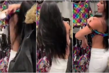 ¡MÁS POLÉMICA! Diosa Canales se desnudó en una tienda para probarse un top (+Video +Lolas al aire)