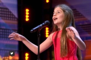 ¡INCREÍBLE! La niña de 10 años que provocó una ovación con su hermosa voz en “America’s Got Talent” (+Video)