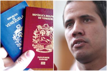 ¡DE INTERÉS! Guaidó deja abierta la posibilidad de emitir pasaporte de emergencia a venezolanos en el exterior