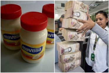 ¡SOLO EN VENEZUELA! El infartante precio de este frasco de mayonesa equivalente a un sueldo mínimo