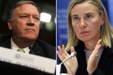 ¡LO ÚLTIMO! Pompeo se reúne con Federica Mogherini este #19Jun para abordar crisis de Venezuela