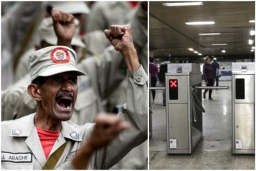 ¡EN TODAS PARTES! Los milicianos controlarán acceso al Metro de Caracas y bloquearán ingreso por los torniquetes