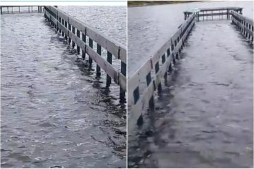¡MIRE! Fuertes lluvias inundaron el muelle de la Laguna de Mucubají en Mérida este #27Jun (+Video)
