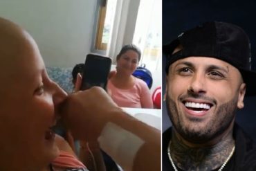 ¡EMOTIVO! El video con el que Nicky Jam sorprendió a una paciente con cáncer en Caracas: “Dios te bendiga, mi amor”