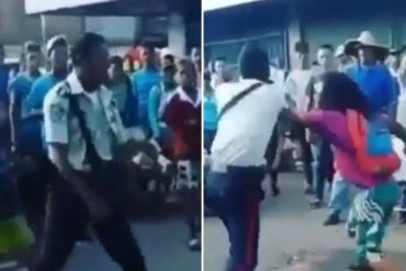 ¡BOCHORNOSO! Polícia se fue a las manos con un hombre en Puerto la Cruz (+Video +Puño limpio)