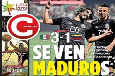 ¡DESPRECIABLE! “Se ven maduros”: El repulsivo titular de un medio mexicano sobre la Vinotinto (+Reacciones)