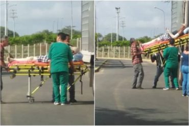 ¡GRAVE SITUACIÓN! Así trasladaron a un paciente al hospital general del sur en Maracaibo (+Fotos)