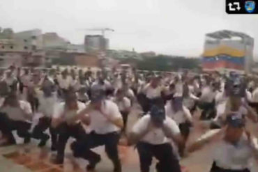 ¡POR FAVOR! Con salticos de paracaídas entrenan a los cadetes de la UNES (+Video)