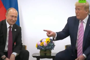 ¡VEA! Trump bromea al pedir a Putin que no interfiera en las elecciones de 2020: “No se meta, presidente” (+Video)