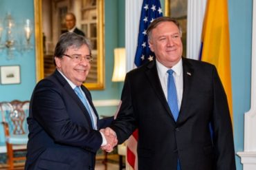 ¡IMPORTANTE! Pompeo tras encuentro con canciller colombiano: Seguimos trabajando con Colombia para poner fin a crisis humanitaria en Venezuela