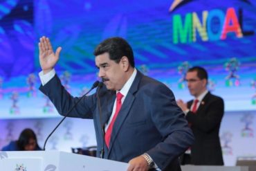 ¡MALCRIADO! La pataleta de Maduro en la reunión del Mnoal por las sanciones de EEUU