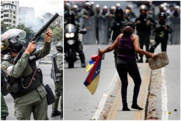 ¡DOBLE MORAL! Con imágenes de la represión en Venezuela respondieron a un tuit en el que VTV se quejaba de exceso policial en EEUU