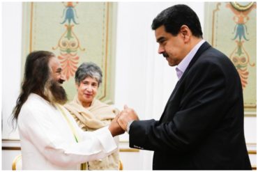 ¡SEPA! Maduro se reunió con el embajador de la paz Gurudev Sri Sri Ravi Shankar: “Hombre de gran experiencia como mediador” (+Fotos)