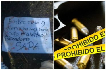 ¡ATROZ! “Por sapa”: El cartel que dejaron el cadáver de mujer asesinada en Villa de Cura (+Foto)