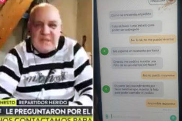 ¡LE CONTAMOS! Atropellaron a un repartidor de 63 años y la empresa solo se preocupó por el pedido (+Video +Mensajes indignantes)