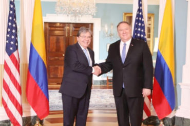 ¡SEPA! Canciller de Colombia y Pompeo conversaron sobre la «preocupación» conjunta por la presencia de grupos terroristas en Venezuela